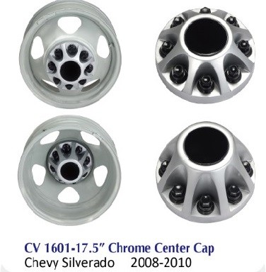 Chrome truck Center Cap - CV1601-17.5 chrome center cap
